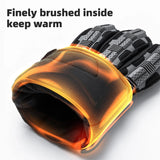 ROCKBROS Cycling Gloves Tactical Gloves SBR Thickened Pad Shockproof Breathable GEL Bike Motorcycle Winter Warmer Full Finger