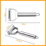 Kitchen Vegetable Peeler Stainless Steel Double-Head Melon Planer Multiple-Function Fruit Peeler Household Tool