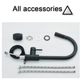 Black Pull Out Kitchen Faucet Deck Mounted Flexible Hot And Cold Water Kitchen Sink Mixer Tap With Stream Shower Modes Nozzle