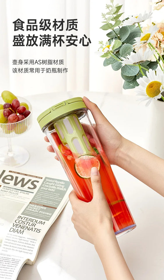 1L cold brew coffee maker manual cold water coffee maker and high capacity water bottle summer portable juice tea coffee kettle