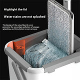 Hands-Free Flat Mop & Bucket Set with 4 Reusable Microfiber Pads, 360° Swivel, Long Handle for Floor & Wall Cleaning