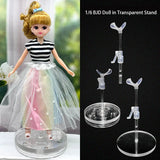 1/6 BJD Doll Toy Accessories Transparent Rotating Stand 1/8 Acrylic Support Standing Base Stand Doll Supplies Accessories