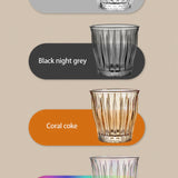 MUVNA Glass Coffee Cup 100ml 160ml 220ml 320ml Espresso Cups Coffee Accessories Anti-Scald Coffee Mugs Glass Transparent Gray