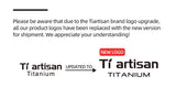 Tiartisan 350ml 750ml Tatinium Cup Hiking Tableware Fodable Handle Coffee Cups with lids Lightweight Frosted Cup Mugs