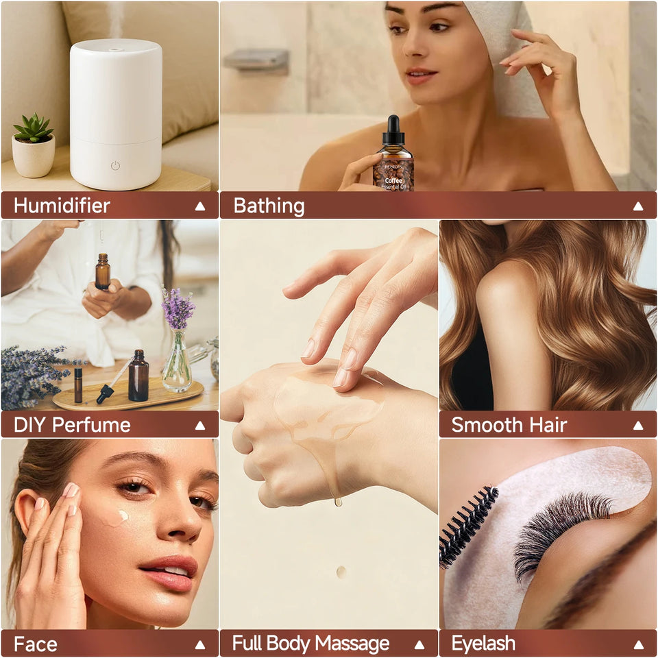 Coffee essential oil natural fragrance, is suitable for body massage treatments ,hair care anddiffuser