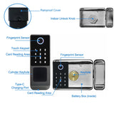 IP66 Waterproof Tuya Wifi Fingerprint Smart Door Lock Outdoor Gate TTLock Bluetooth Password Card Electronic Rim Lock For Home