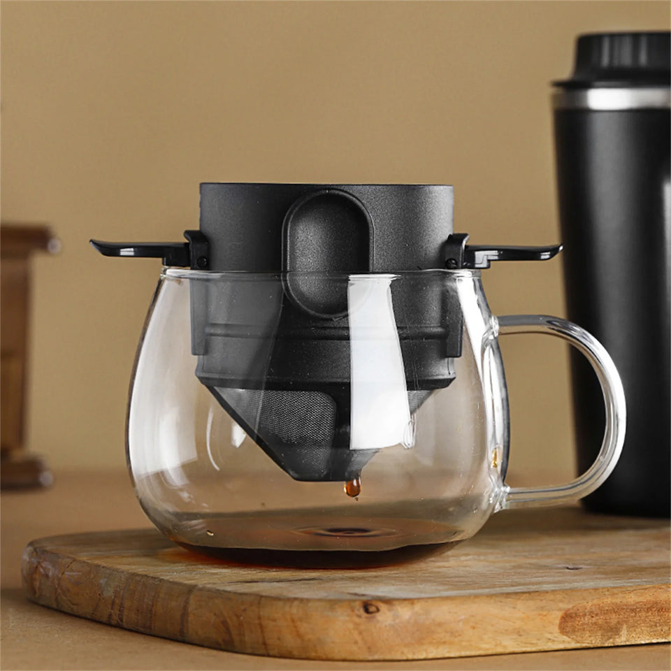 Coffee Maker Portable Pour Over Coffee Maker Set With Stainless Steel Coffee Mug Collapsible Pour Over Coffee Filter For Travel