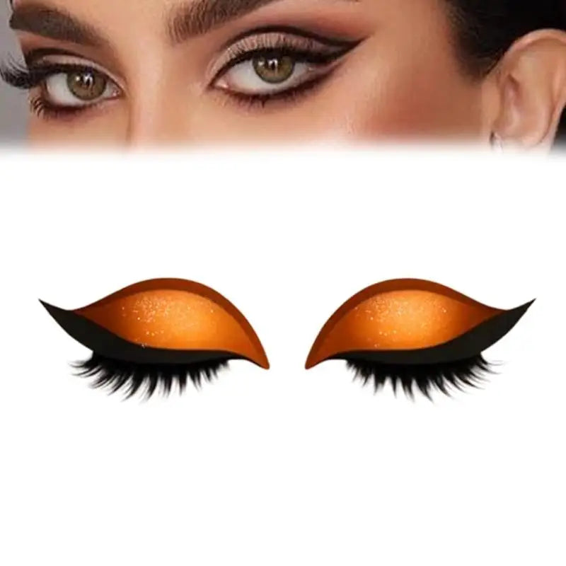 Eyeshadow And Eyelash Stickers, Lazy Eye Shadow Eyelash Patch, 2-in-1 Reusable Eye Makeup Stickers Self-Adhesive Quick Makeup