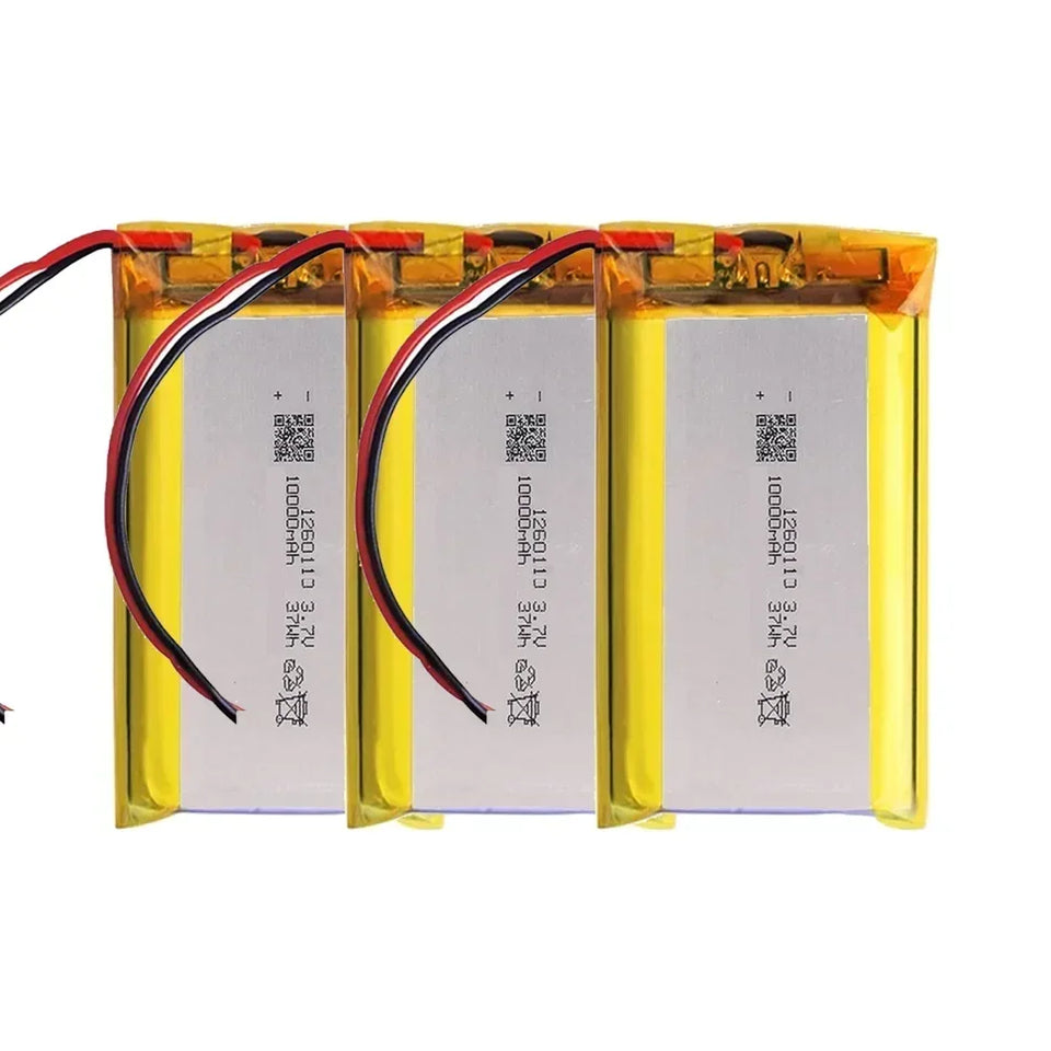 High Qulity 3.7V 10000mAh 1260110 Rechargeable Polymer Batteries Lipo Li-Po For Toy Power Bank GPS Laptop Camping Lights Diy