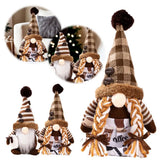 Christmas Decorations Coffee Gnome Ornaments Khaki Faceless Dolls Goblin Figurines Home Decor