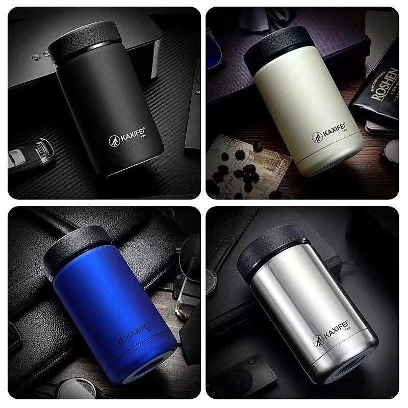 New Vacuum Flasks Fashion Tea Bottle Flask Water 400ml Stainless Steel Thermoses Coffee Cup Travel Mug Camping Sports Bottle