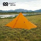 Knot Hufu1 Outdoor Camping Pyramind Tent Lightweight 20D Double Silicone Hiking Traveling Backpack 1P-2P Octagonal Tent