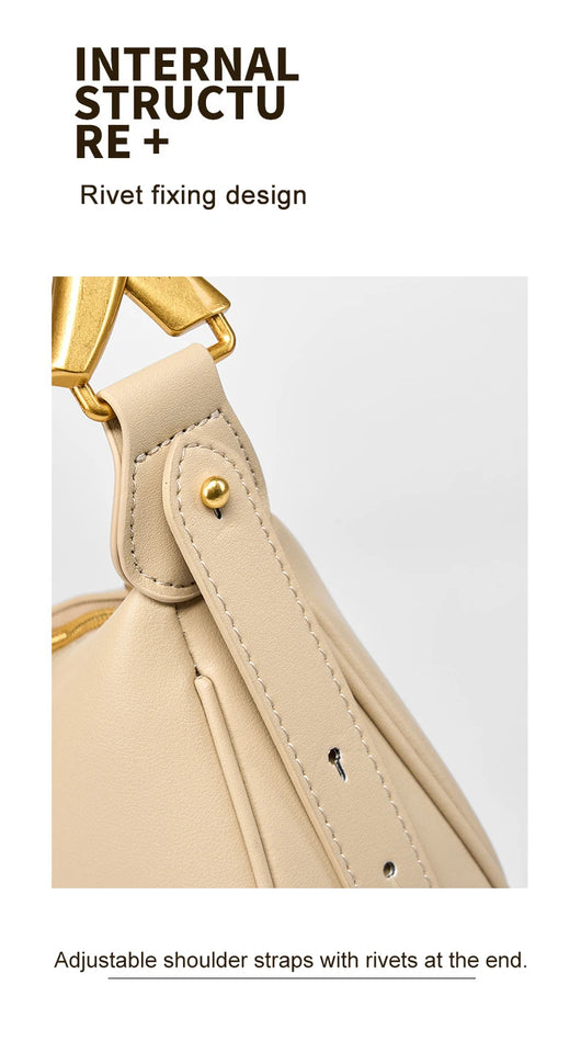 100% genuine leather women's bag designer creates luxury shoulder bag, fashionable new crossbody bag, commuting handbag
