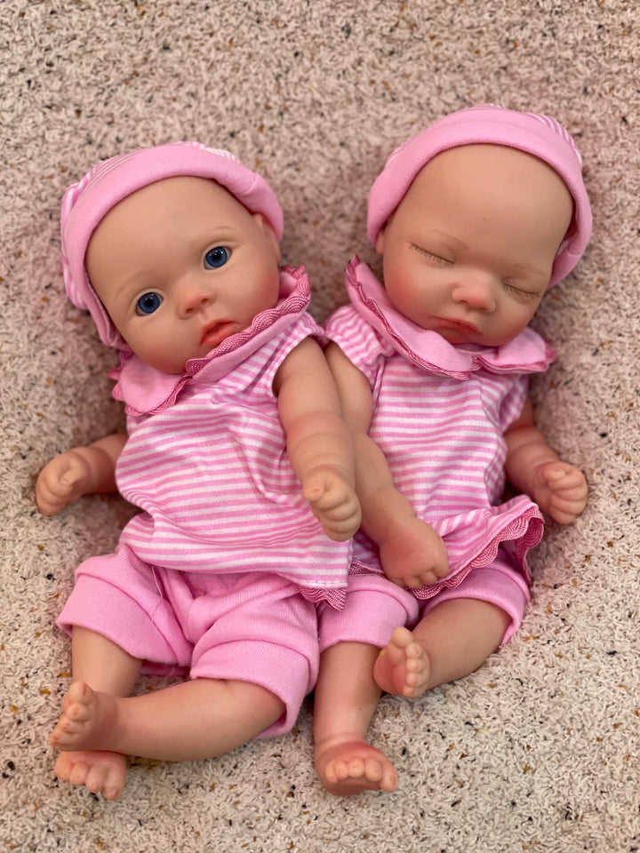 AnjoDoll 10Inch Silicone Girls Whole Body Soft Solid Silicone Reborn Doll Handmade Painted Washable Play Dolls Toys For Gifts