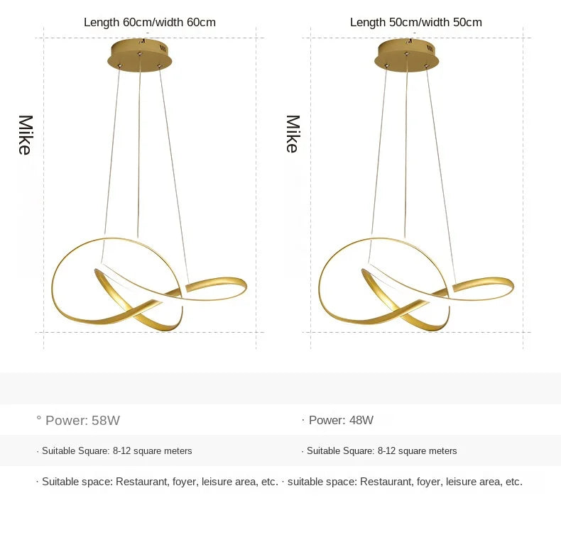 Personalized and Creative Clover Restaurant Pendant Light Nordic Modern and Minimalist Restaurant Hotel Art Bar LEDCeiling Light