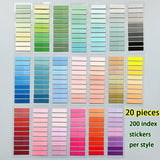 Colorful Transparent Memo Pads Self-Adhesive Sticky Notes Index 200-4000 Sheets for Office School Stationery