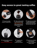 IKAPE Portable Coffee Machine Fit Capsules Ground Coffee Handheld Coffee Maker Manually For Camping Hiking No Heating Function