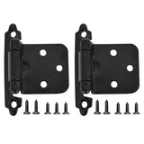 2Pcs American Self Closing Spring Hinge with Screws Overlay Cabinet Door Flush Hinges for DIY