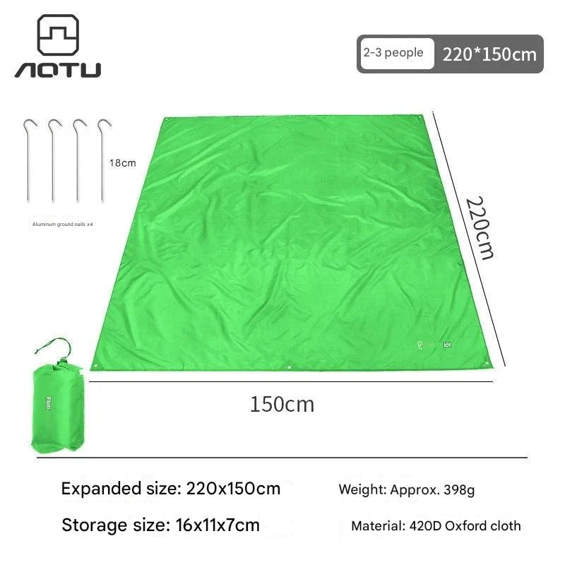 Camping Ground Sheet Picnic Mat Tent Footprint Tarp Awning Shade Beach Pad Outdoor Travel Tent Tarp Sun Canopy with Tent Pegs