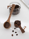 Wooden Coffee Spoon, Coffee Scoop Measuring for Coffee Beans, Whole Beans Ground Beans or Tea, Home Kitchen Tools Utensils
