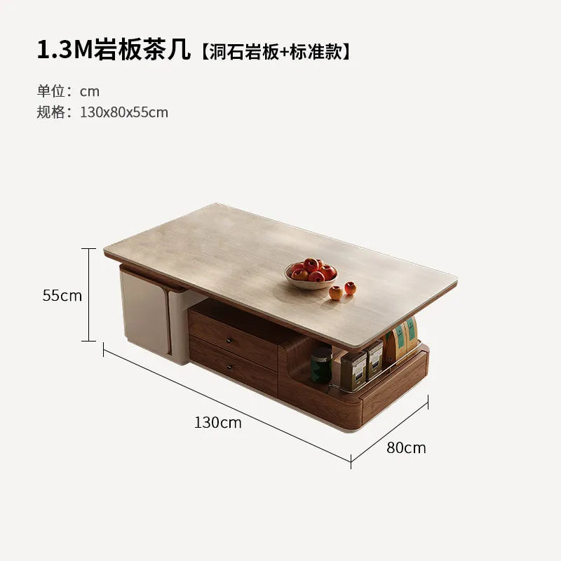 Tea Making Integration Rectangle Coffee Table Storage Fashion Living Room Center Sofa Side Table Interior Decor Items Furniture