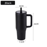 40 oz Insulated Tumbler with Handle Straw Double Wall Vacuum Leakproof Thermal Iced Travel Mug Hot Drink Coffee Cup with Lid