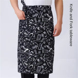 Chef Apron Special Kitchen Mens Hotel Restaurant Restaurant Back Kitchen Half-length Short Apron Household Cleaning