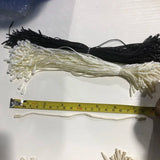 100PC /lot Plastic Tag White Beige Black Hang Tag Polyester Rope String Snap Lock Pin Loop Tie Fasteners