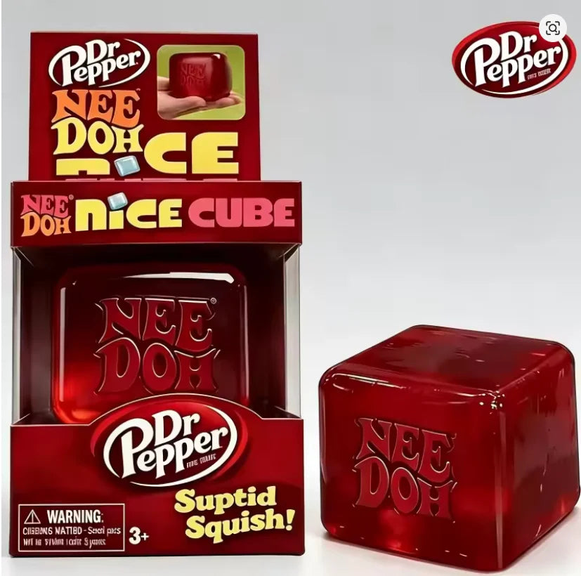 GOOD- NeeDoh Nice Cube Squishy Stress Relief Toy, Soft Squeeze Fidget Cube for Kids & Adults, Anxiety Relief Sensory Toy-