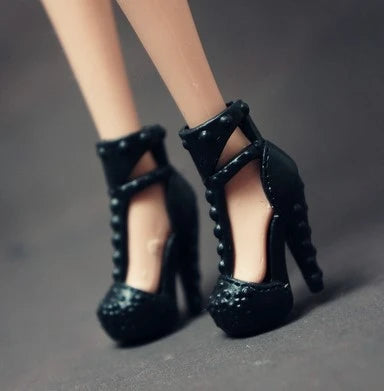 Doll toy accessories shoes high heels black shoes for your BB dolls BBIA31