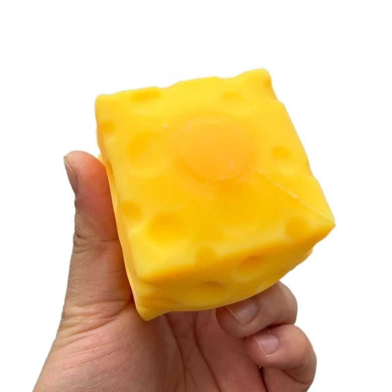 Squishy Cheese Cube Squeeze Toys Soft Butter Cheese Fidget Toy Slow Rebound Push Stress Relief Sensory Toy Christmas Present