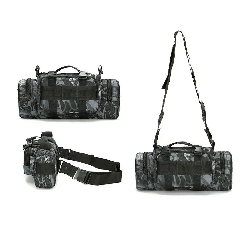 Outdoor Hiking Waist Bag 600D Waterproof Oxford Climbing Shoulder Bags Fishing Camping Hiking Pouch Chest Bag