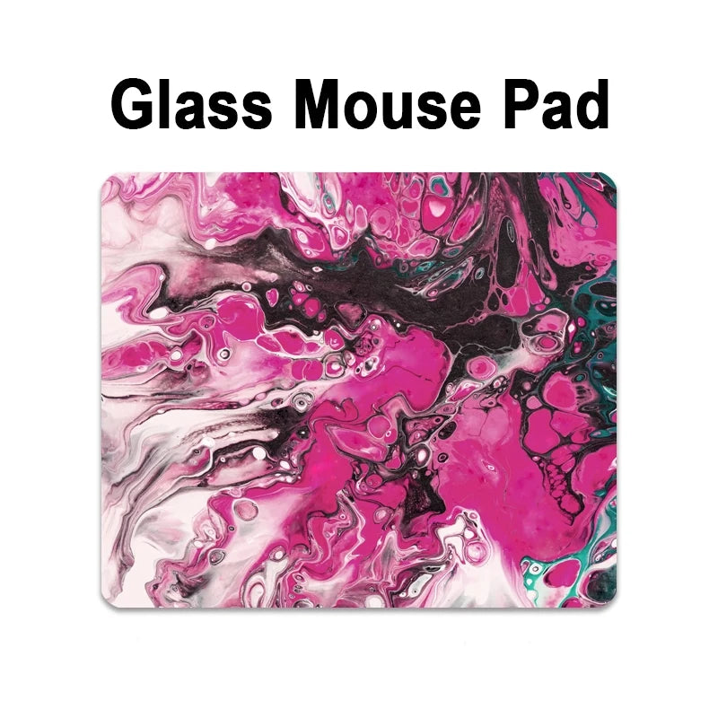 Fashion Solid Color Tempered Photovoltaic Glass Gaming Mouse Pad - Ultra-Smooth Surface for FPS, Office & PC Laptop Desk Mat