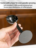 Black long handled coffee spoon, multifunctional plastic coffee measuring and tamping spoon, powder spoon, coffee kitchen tool,