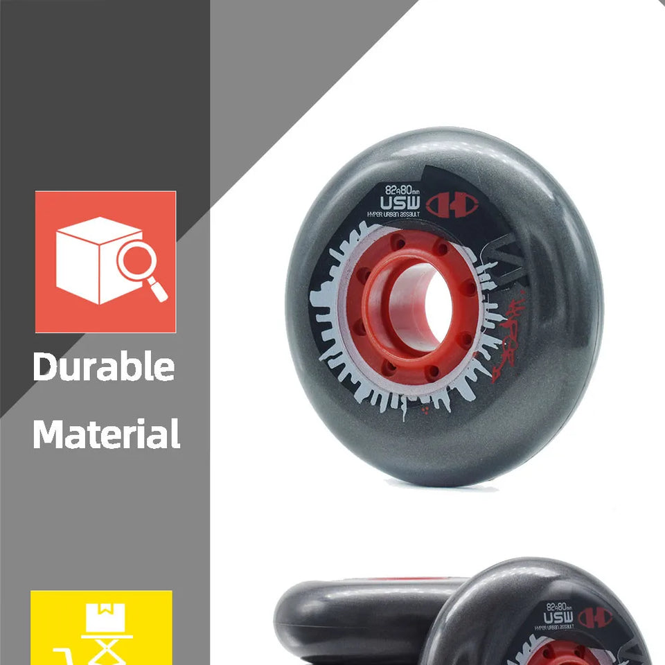 82A Original Hyper USW Slalom FSK Roller Skates Wheel with 80mm Diameter 24mm Thickness Inline Skating Tires 8 pcs/lot