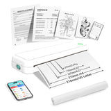 Wireless A4 ink free mini portable thermal printer, suitable for mobile phones and laptops, supports mobile printing