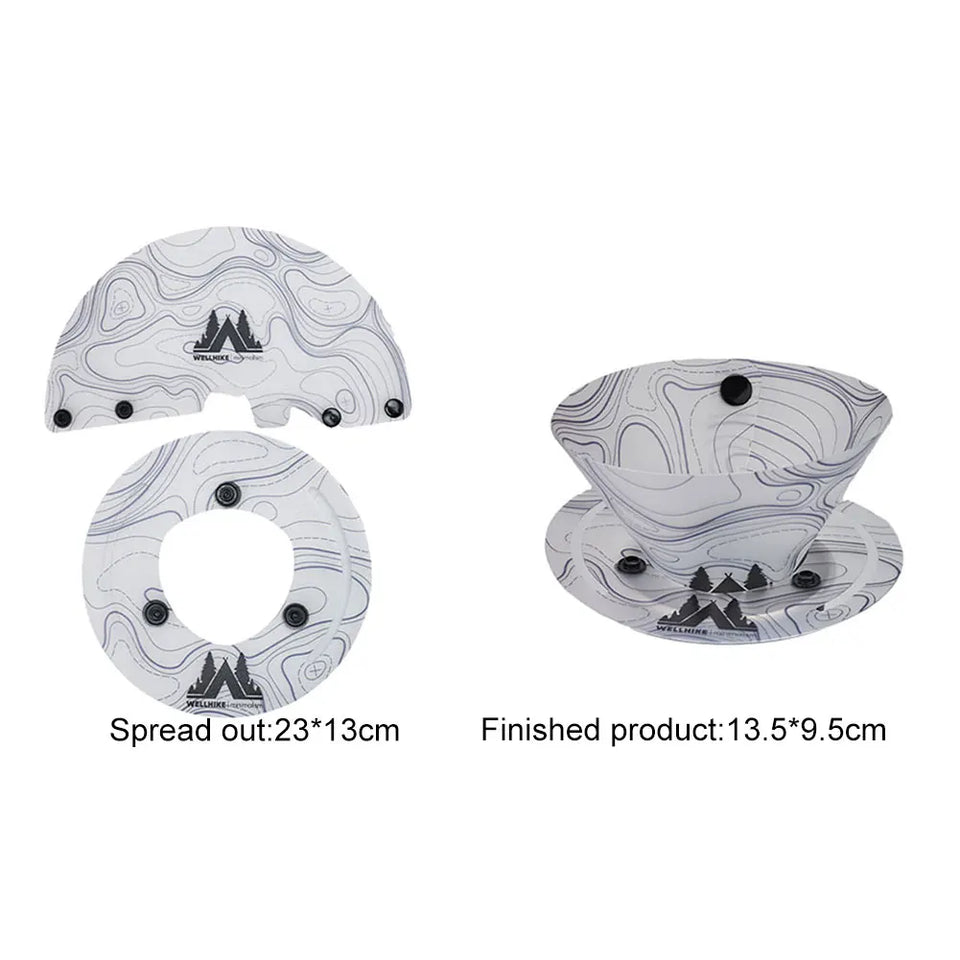 Outdoor Lightweight Folding Tableware Portable Bowl Plates Coffee Filter Funnel Cup Heatproof Food-Grade Tableware Easy to Clean
