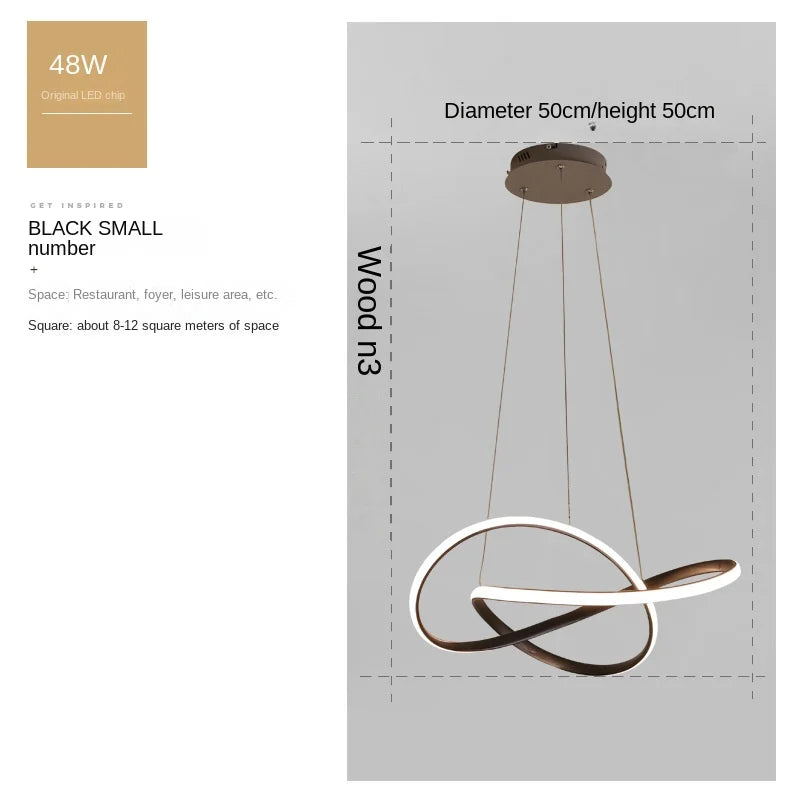 Personalized and Creative Clover Restaurant Pendant Light Nordic Modern and Minimalist Restaurant Hotel Art Bar LEDCeiling Light