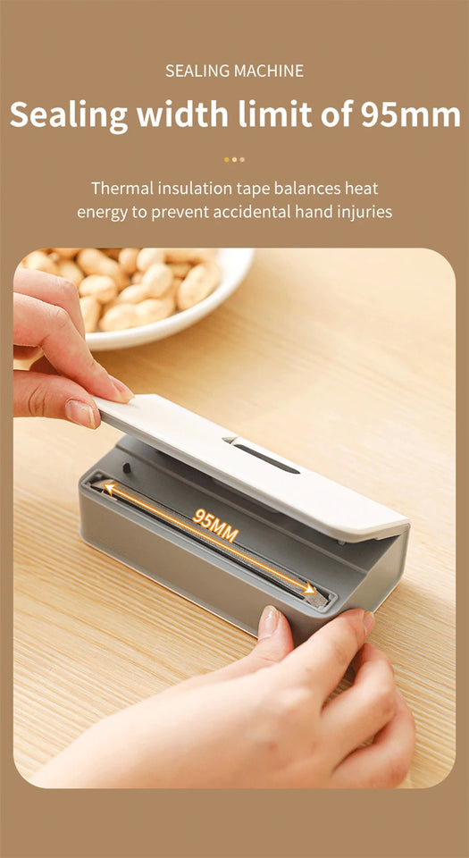 Plastic Bags Sealer Mini Sealing Machine Portable Handheld Mini Heat Bag Sealer USB Rechargeable Food Packaging Sealing Machine