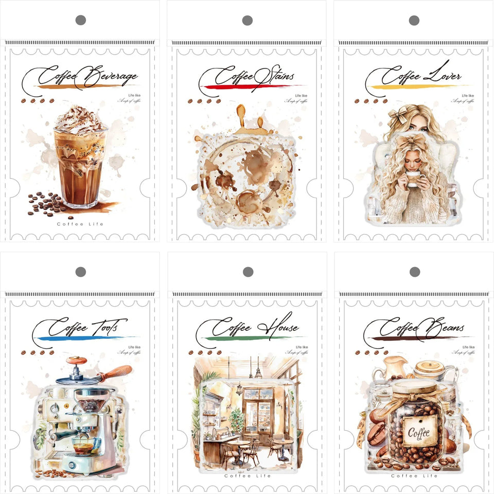 20pcs/lot Kawaii Stationery Stickers coffee life Diary Decorative Mobile Stickers Scrapbooking DIY Craft Stickers