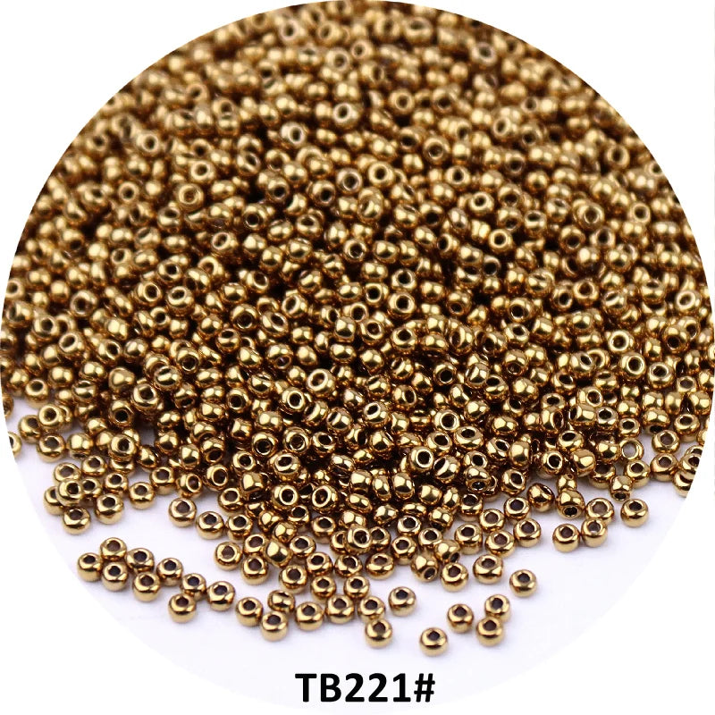 Golden 15/0 Japanese Seedbeads 1.5mm Uniform Metallic Bronze Round Spacer Glass Beads For DIY Jewelry Making Garments Accessory