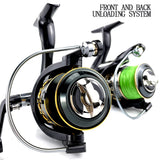 Spinning Fishing Reel 2000-7000 All Metal Spool 8-10KG Power Hard Gear Light & Tough Body Smooth Long Casting Coil