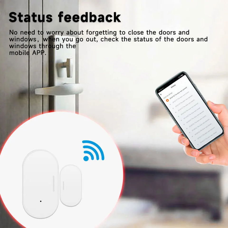 Smart Door Window Magnetic Sensor Zigbee3.0 Z2MQTT Home Security Protection for Home Assistant Smart Home System