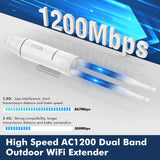 Wonlink 1200Mbps Outdoor Access Point 48V POE Wifi Router /Repeater 5G+2G Weatherproof Long Range Omnidirectional Antena Extend