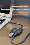 USB 3.0 Switch Selector KVM Switch 5Gbps 2 in 1 Out USB Switch USB 3.0 Two-Way Sharer for Printer Keyboard Mouse Sharing