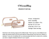 Custom Genuine Leather Travel Cosmetic Bag Set Waterproof Makeup Brush Storage Bag Portable Transparent PVC TPU Cosmetic Bag