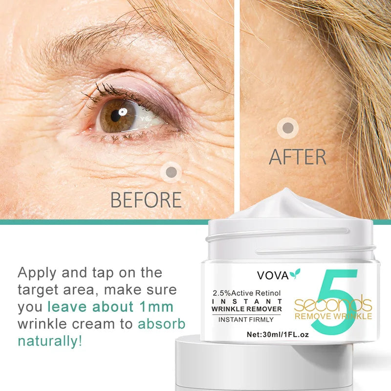 5 Seconds Instant Wrinkle Remover Face Cream Eye Firming Anti Aging Lifting Moisturizing Facial Cream Remove Fineline Skin Care