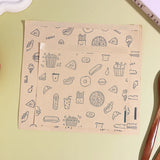 50Pcs Kraft Paper Bags Greaseproof Food Wrapping Disposable Baking Paper Plate Mat - Kitchen Packaging Accessories