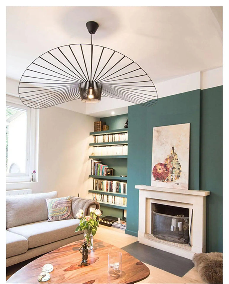 Italian Nordic Straw Hat Pendant Light Restaurant Art Living room Designer Industrial Retro Restaurant Kitchen Hanging Lights