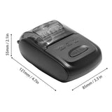 Receipt Printer Portable 58mm Mobile Thermal Printer Wireless BT Mini Bill Ticket Printing Printer with 1pcs Thermal Paper Rolls